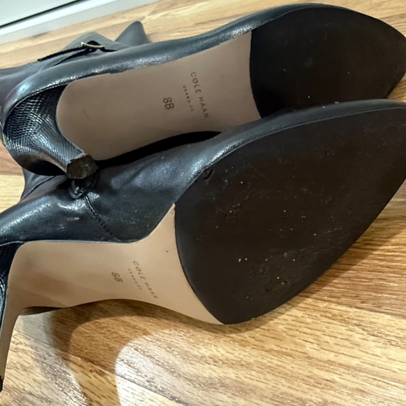 Cole Haan Size 8B Extended Calf, Garner Tall Boot Black - Picture 5 of 11